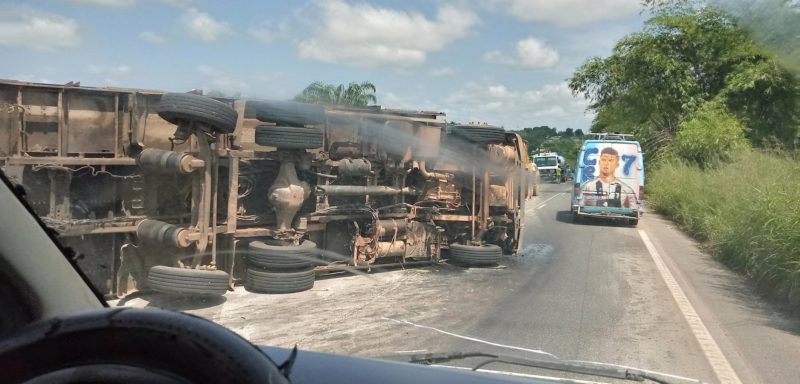 Faits-Divers- Niakara : Un Camion-Remorque fait un grave accident