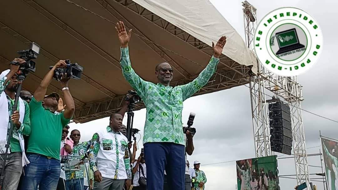 Visite du président Tidiane Thiam à Soubré/Thiam livre un message d'espoir. Les militants du Pdci da