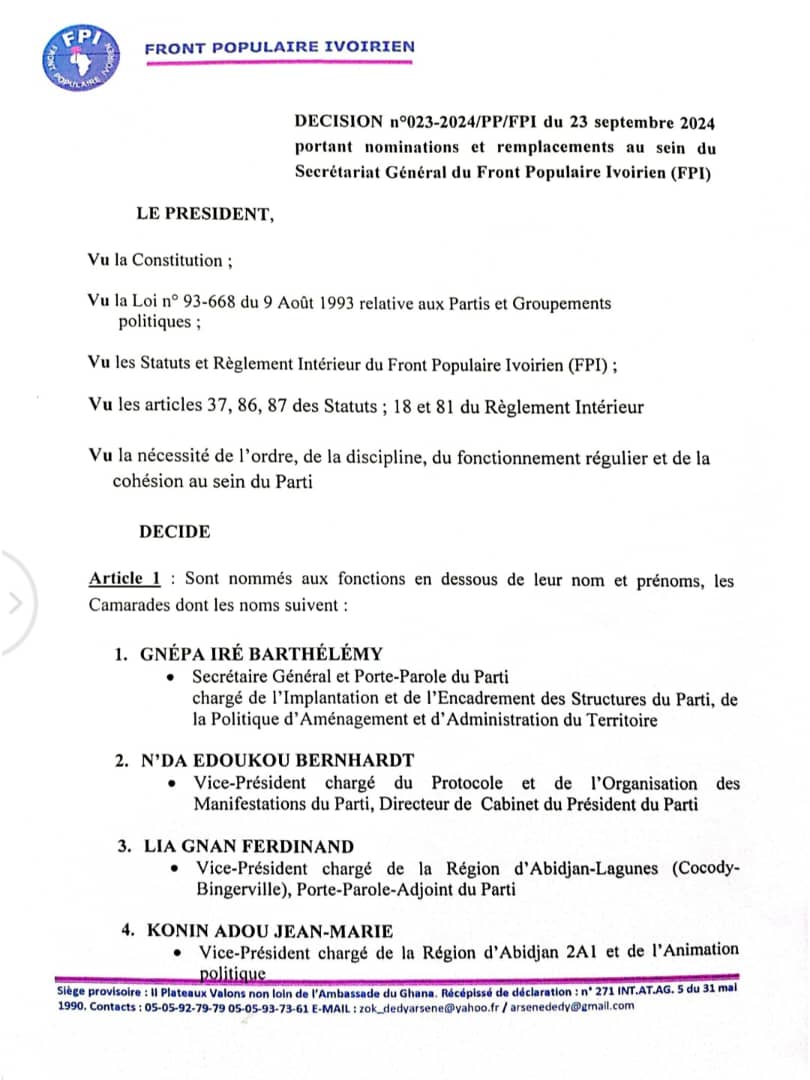 Après son divorce avec le Rhdp/ Affi N'Guessan fait le grand