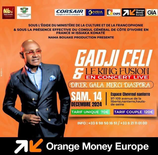 Showbiz/ A Paris, Gadji Celi remerciera ses fans de la diasp