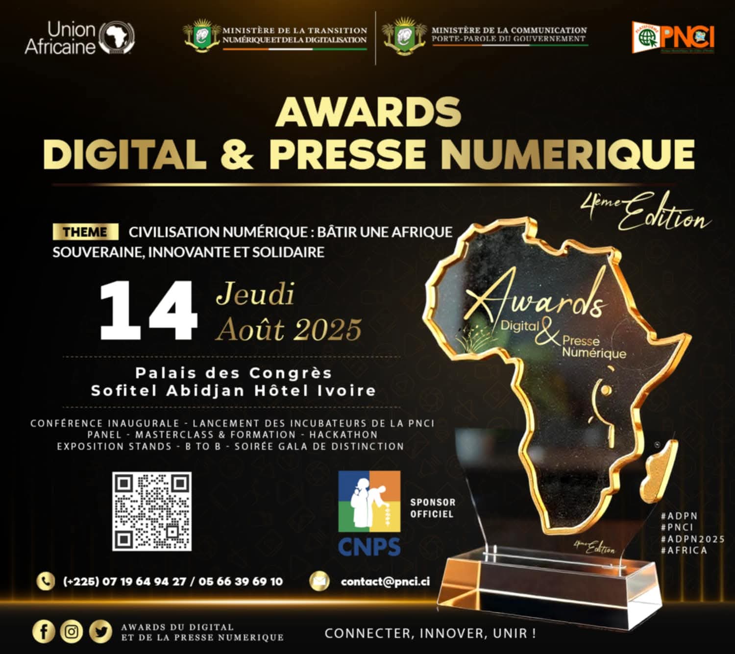 4ᵉ édition des Awards du Digital et de la Presse Numérique - Le communiqué Officiel