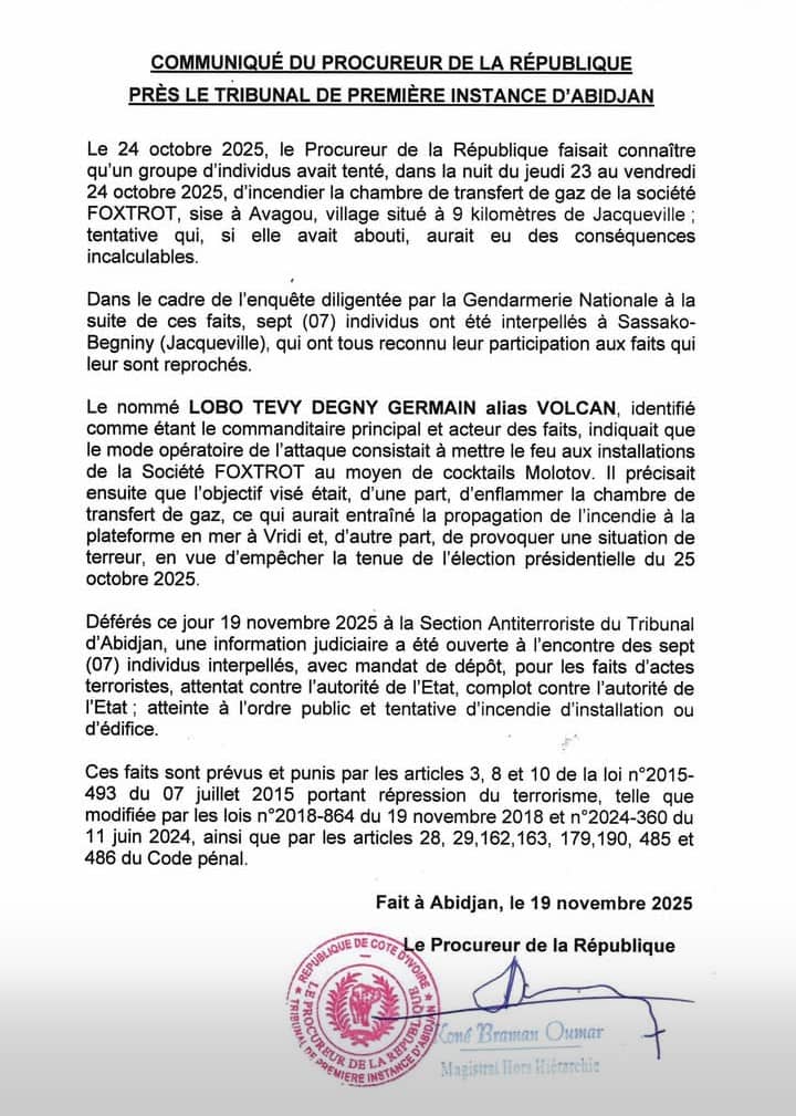 Jacqueville/Tentative d'incendie des installations gazière d